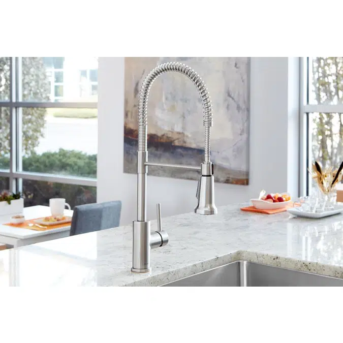 LKAV2061CR_LS_BKCP_MBCR Avado® Single Hole Kitchen Faucet with Semi-professional Spout and Lever Handle