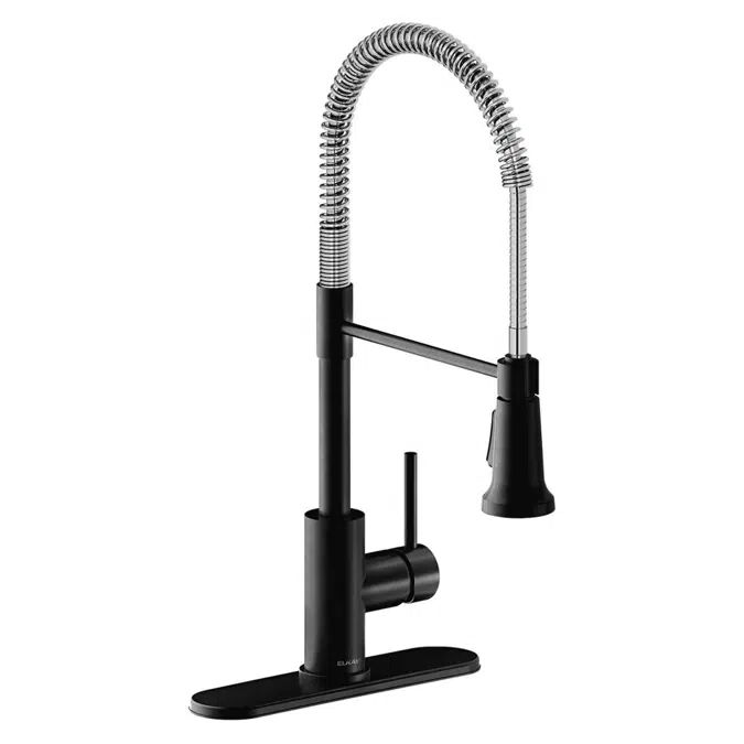 LKAV2061CR_LS_BKCP_MBCR Avado® Single Hole Kitchen Faucet with Semi-professional Spout and Lever Handle