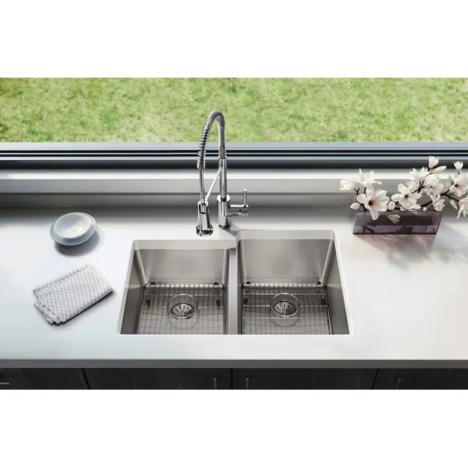 LKAV2061CR_LS_BKCP_MBCR Avado® Single Hole Kitchen Faucet with Semi-professional Spout and Lever Handle