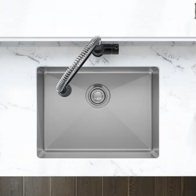 LKAV2061CR_LS_BKCP_MBCR Avado® Single Hole Kitchen Faucet with Semi-professional Spout and Lever Handle