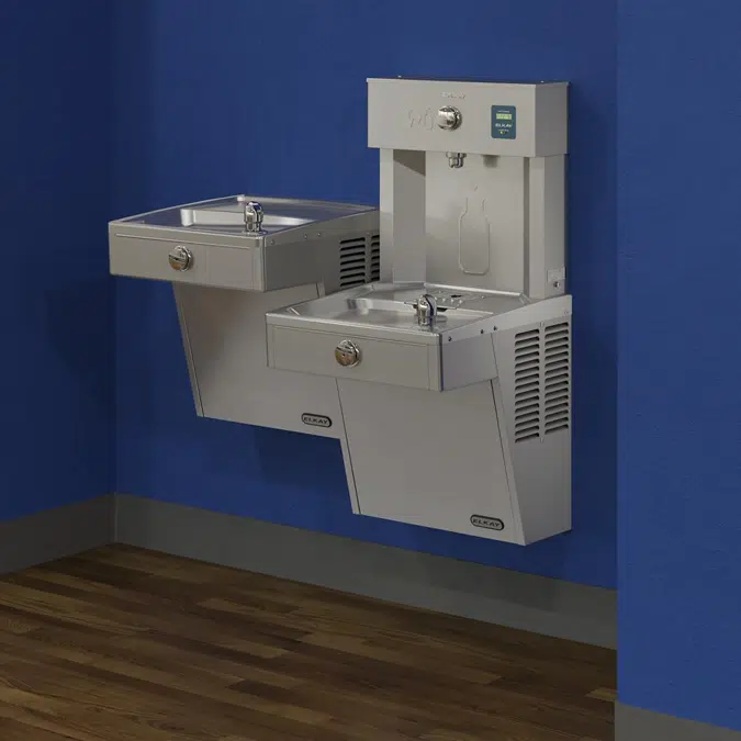 LVRCTL8WSK Elkay ezH2O®  Vandal-Resistant Bottle Filling Station & Bi-Level Cooler Filtered Refrigerated Stainless