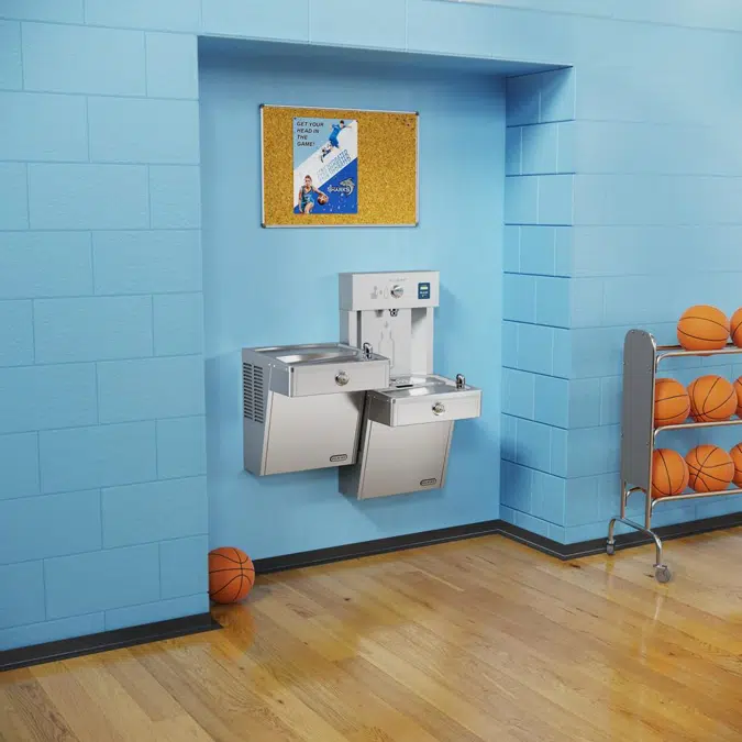 LVRCTL8WSK Elkay ezH2O®  Vandal-Resistant Bottle Filling Station & Bi-Level Cooler Filtered Refrigerated Stainless