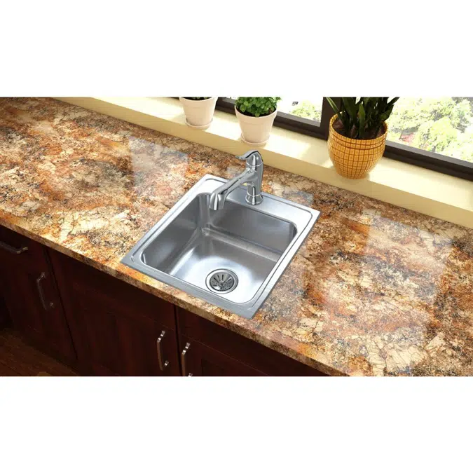LR20221_3_MR2_OS4 Lustertone® Classic Stainless Steel 19-1/2" x 22" x 7-5/8" Single Bowl Drop-in Sink