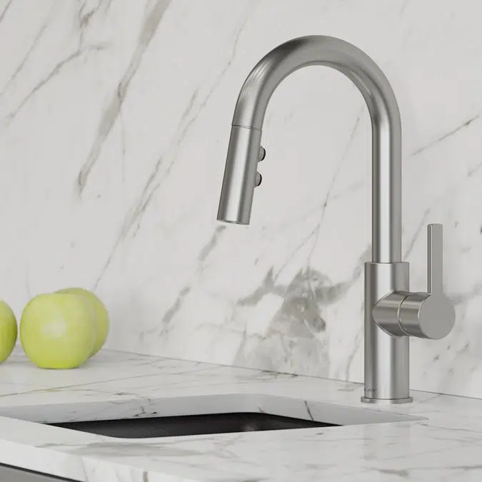 LKAV3032LS Elkay Avado® Single Hole Bar Faucet with Pull-down Spray and Lever Handle Lustrous Steel