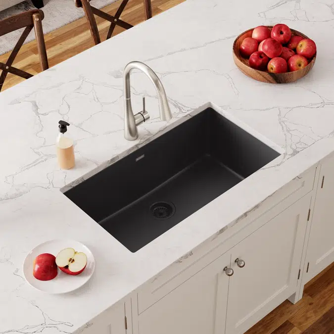ELGRU13322GT0_GS0_BK0_WH0_MC0 Quartz Classic® 33" x 18-7/16" x 9-7/16" Single Bowl Undermount Sink