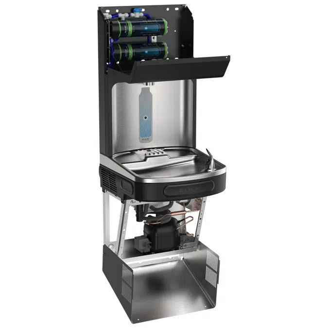 LZS8WSBPRO-2FLP4 Elkay Pro Filtration® Connected Bottle Filling Station & Single ADA Cooler Refrig Dbl Total PFAS* + Lead Reduction BK