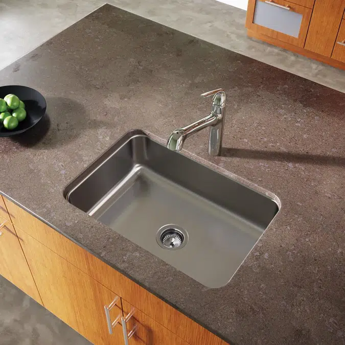 DXUH2416 Dayton® Stainless Steel 26-1/2" x 18-1/2" x 8" Single Bowl Undermount Sink