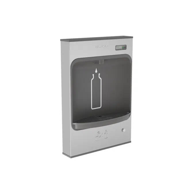 LMASMB Elkay ezH2O Mechanical Bottle Filling Station Surface Mount, Battery Powered Filtered Non-Refrigerated Stainless