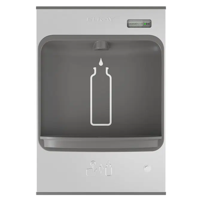 LMASMB Elkay ezH2O®  Mechanical Bottle Filling Station Surface Mount Battery Powered Filtered Non-Refrigerated Stainless
