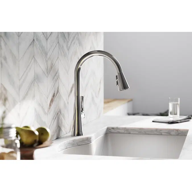LKHA1041CR Harmony™ Single Hole Kitchen Faucet with Pull-down Spray and Forward Only Lever Handle