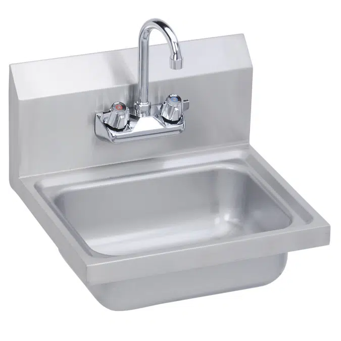 SEHS-17X Elkay Stainless Steel 17" x 15" x 11" 20 Gauge Hand Sink with Faucet