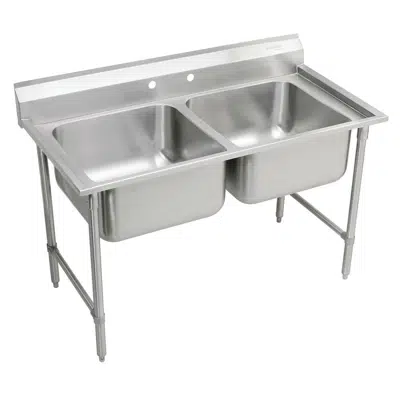 Image for RNSF82362 Elkay Rigidbilt® Stainless Steel 47-1/4" x 29-3/4" x 12-3/4" Floor Mount Double Compartment Scullery Sink