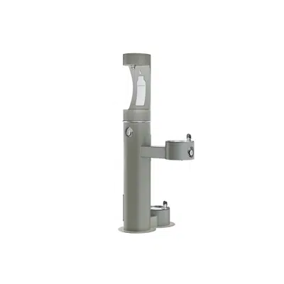 kép a termékről - LK4420BF1UDBGRY Elkay Outdoor ezH2O®  Upper Bottle Filling Station Bi-Level Pedestal with Pet Station Non-Filtered Non-Refrigerated Gray