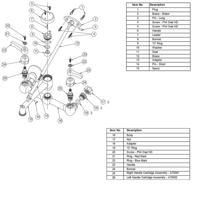 LKB940C Elkay® Commercial Service/Utility Wall Mount Faucet with Bucket Hook Rough Chrome