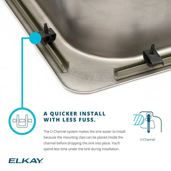 CDKAD2517652_4_2LM Celebrity® Stainless Steel 25" x 17" x 6-1/2" Single Bowl Drop-in Classroom ADA Sink