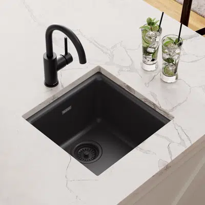 afbeelding voor LKAV3021CR_BK_LS_MB Avado® Single Hole Bar Faucet with Lever Handle