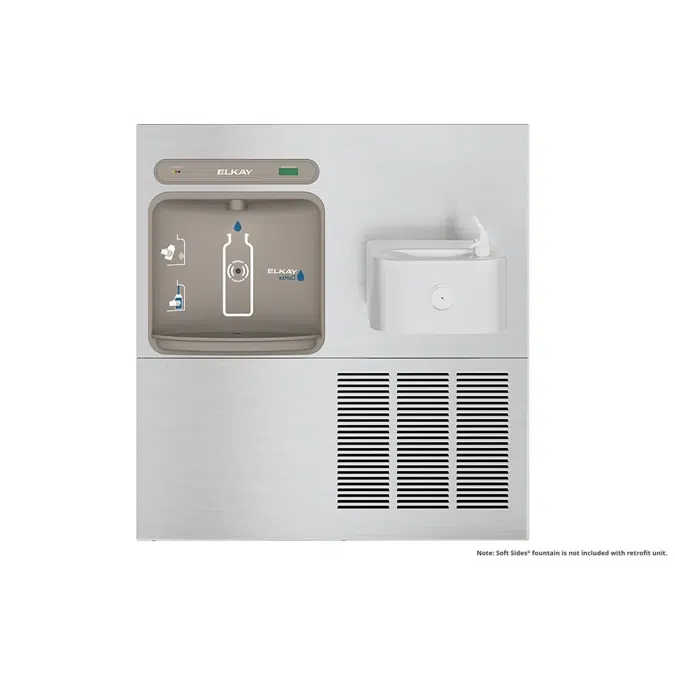 LZWS-ERFP8-RF Elkay ezH2O®  Retrofit Bottle Filling Station for Soft Sides® Fountain Filtered Refrigerated Stainless