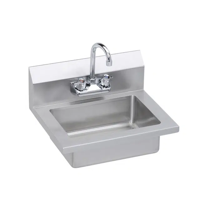 EHS-18X Elkay Stainless Steel 18" x 14-1/2" x 11" 18 Gauge Hand Sink with Faucet
