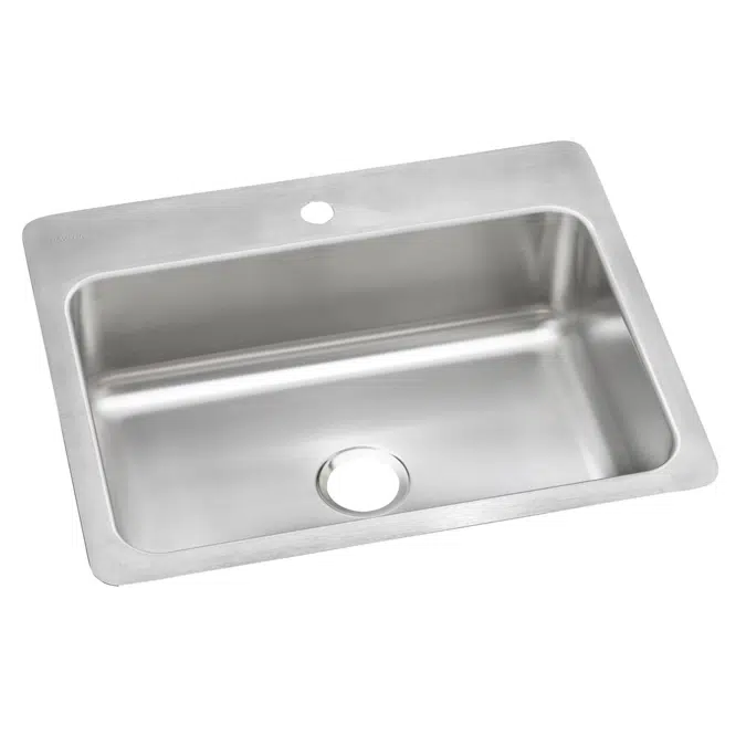 DSESR127221Dayton Stainless Steel 27" x 22" x 8", 1-Hole Single Bowl Dual Mount Sink