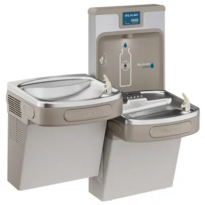 Image for LZSTL8WSLK Elkay ezH2O Bottle Filling Station & Versatile Bi-Level ADA Cooler, Filtered Refrigerated Light Gray