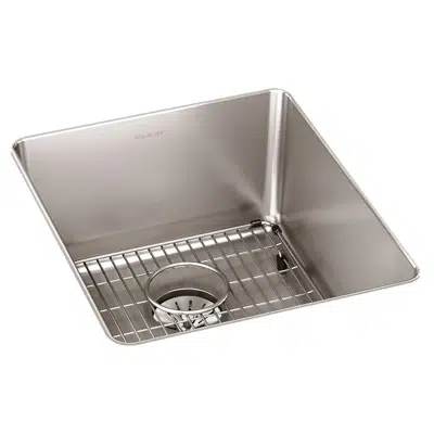 Image pour ELUHH1316TPDBG Lustertone Iconix® 16 Gauge Stainless Steel 16" x 18-1/2" x 8" Single Bowl Undermount Sink Kit with Perfect Drain®
