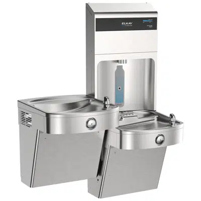 Image for LVRCTL8WSPRO-FLP4 Elkay Pro Filtration® Vandal-Resistant Connected Bottle Filling Station&BiLevel ADA Cooler Refrig Total PFAS*+Lead Rd SS