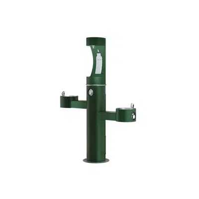 kuva kohteelle LK4430BF1UEVG Elkay Outdoor ezH2O Upper Bottle Filling Station Tri-Level Pedestal, Non-Filtered Non-Refrigerated Evergreen