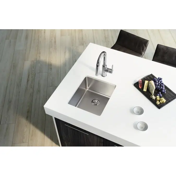 ELUHH1316TPD Lustertone Iconix® 16 Gauge Stainless Steel, 16" x 18-1/2" x 8" Single Bowl Undermount Sink with Perfect Drain®