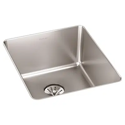 Image pour ELUHH1316TPD Lustertone Iconix® 16 Gauge Stainless Steel, 16" x 18-1/2" x 8" Single Bowl Undermount Sink with Perfect Drain®