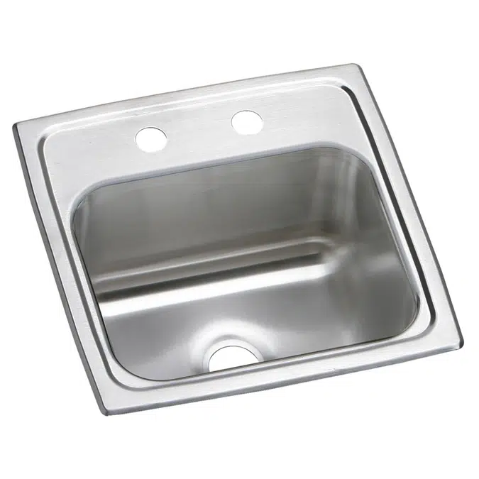 BPSR151_3 Celebrity® Stainless Steel 15" x 15" x 6-1/8" Single Bowl Drop-in Bar Sink w/Center Drain