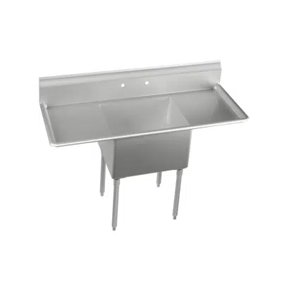 Image pour 14-1C24X24-2-18X Dependabilt™ Stainless Steel 60" x 29-13/16" x 43-3/4" 16 Gauge One Compartment Sink w/ 18" Left and Right Drainboards and Stainless Steel Legs