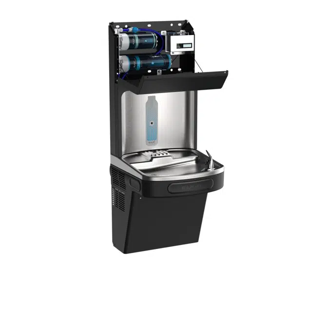 LZS8WSBPRO-FSR5 Elkay Pro Filtration® Bottle Filling Station & Single ADA Cooler Refrig Ultra-Capacity Lead + Sediment Prefilter BK