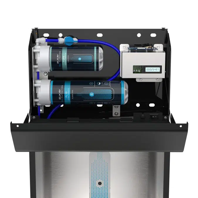 LZS8WSBPRO-FSR5 Elkay Pro Filtration® Bottle Filling Station & Single ADA Cooler Refrig Ultra-Capacity Lead + Sediment Prefilter BK