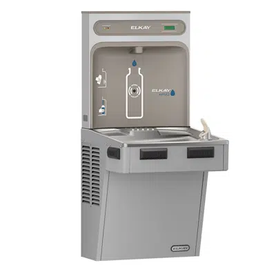 afbeelding voor LMABF8WSLK Elkay ezH2O Bottle Filling Station with Mechanically Activated, Single ADA Cooler Filtered Refrigerated Light Gray