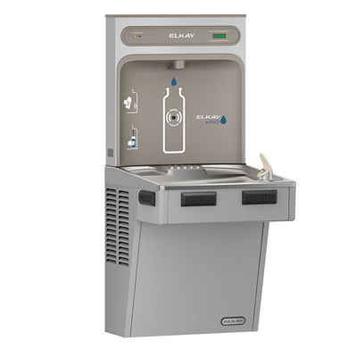 Image for Elkay ezH2O Bottle Filling Station with Mechanically Activated, Single ADA Cooler Filtered Refrigerated Light Gray