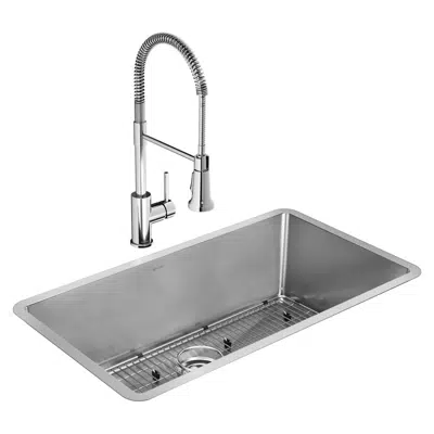 Image for EFRU311610TFC Elkay Crosstown® 16 Gauge Stainless Steel 32-1/2" x 18" x 10" Single Bowl Undermount Sink Kit with Faucet