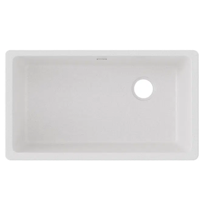 ELGU13322GT0_GS_MB_WH Quartz Classic® 33" x 18-3/4" x 9-1/2" Single Bowl Undermount Sink