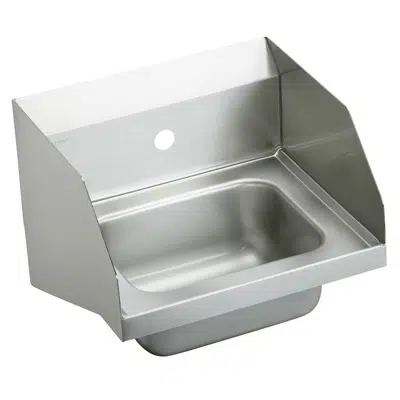 Immagine per CHS1716LRS1 Elkay Stainless Steel 16-3/4" x 15-1/2" x 13" 1-Hole Single Bowl Wall Hung Handwash Sink w/Side Splashes