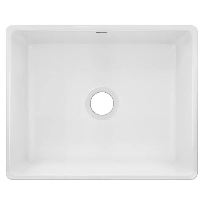 SWUF2520WH Fireclay 24-7/16" x 19-11/16" x 9-1/8" Single Bowl Farmhouse Sink