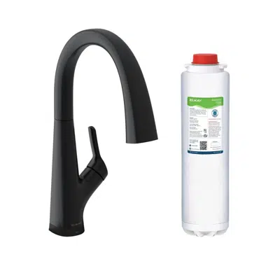 afbeelding voor LKAV7051FMB Elkay Avado® Single Hole 2-in-1 Kitchen Faucet with Filtered Drinking Water Matte Black