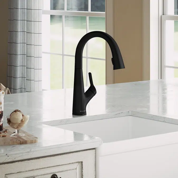 LKAV7051FMB Elkay Avado® Single Hole 2-in-1 Kitchen Faucet with Filtered Drinking Water Matte Black