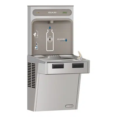 LMABFDWSSK Elkay ezH2O®  Bottle Filling Station with Mechanically Activated Single ADA Cooler Filtered Non-Refrigerated Stainless 이미지