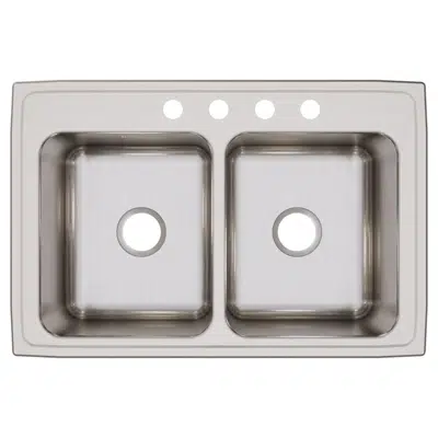 Image for DLR3322101_5_MR2 Lustertone® Classic Stainless Steel 33" x 22" x 10-1/8" Equal Double Bowl Drop-in Sink