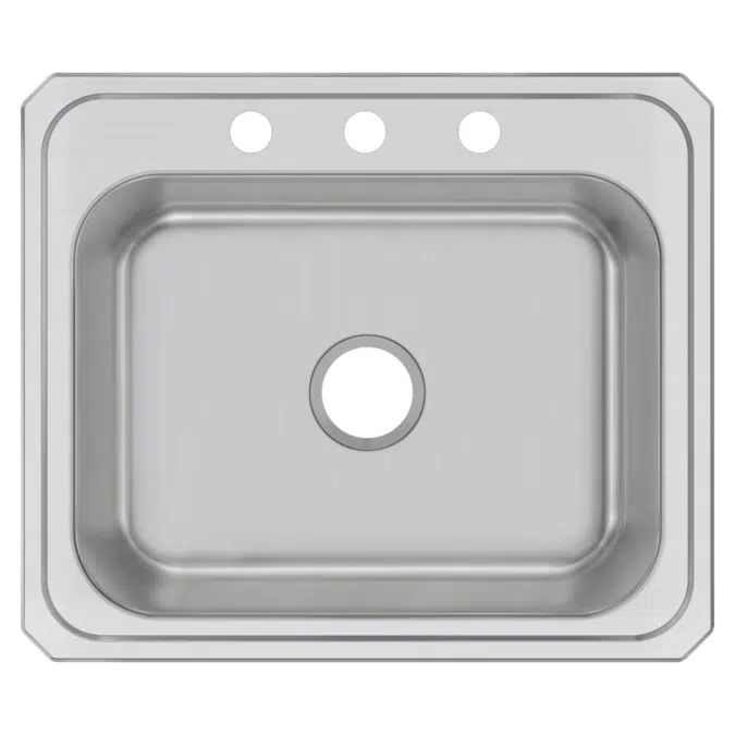 CR25211_5 Celebrity® Stainless Steel 25" x 21-1/4" x 6-7/8" Single Bowl Drop-in Sink