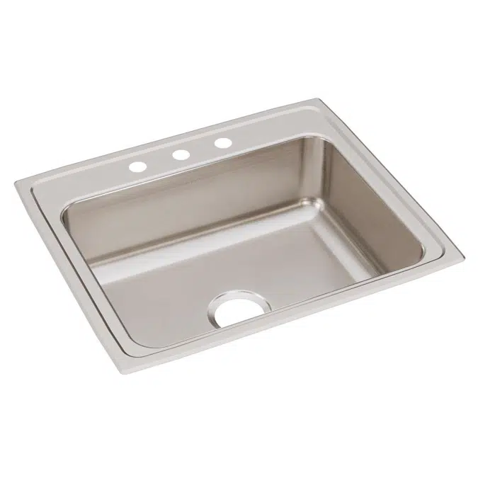 LR25211_4_MR2 Lustertone® Classic Stainless Steel 25" x 21-1/4" x 7-7/8" Single Bowl Drop-in Sink