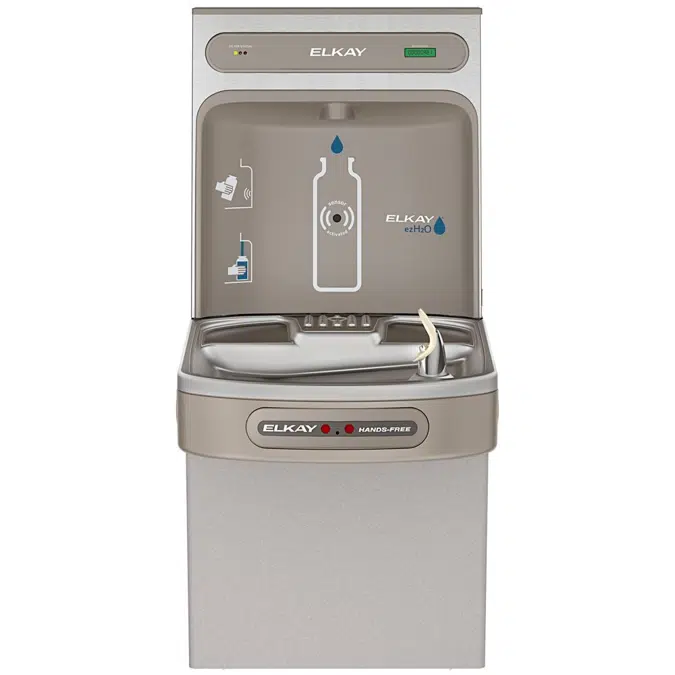 LZO8WSLK_SK ezH2O®  Bottle Filling Station with Single ADA Cooler Hands Free Activation Refrigerated Stainless