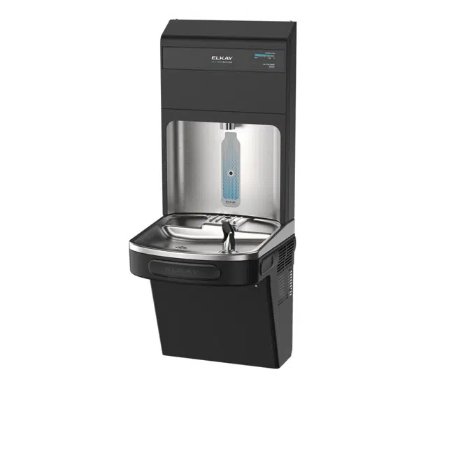 LZSDWSBPRO Elkay® Pro Filtration™ Bottle Filling Station & Single ADA Cooler - Black