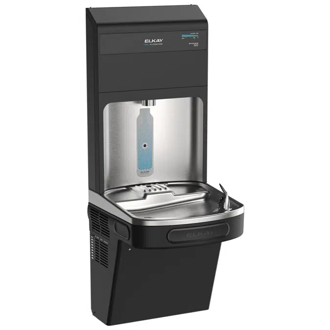 LZSDWSBPRO Elkay® Pro Filtration™ Bottle Filling Station & Single ADA Cooler - Black