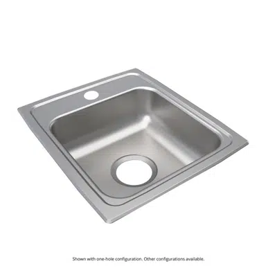Image pour LRAD1517651_3_MR2 Elkay Lustertone® Classic Stainless Steel 15" x 17-1/2" x 6-1/2" 1-Hole Single Bowl Drop-in ADA Sink