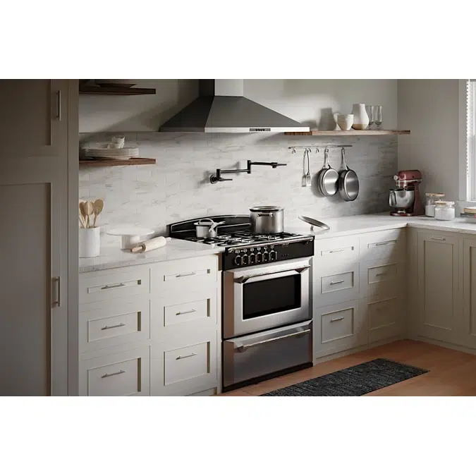 LKAV4091BK Elkay Avado® Wall Mount Single Hole Pot Filler Kitchen Faucet with Lever Handles Black Stainless